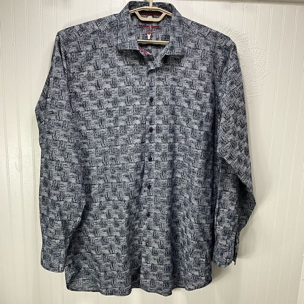 LUCHIANO VISCONTI BLACK Long Sleeve Dress Shirt